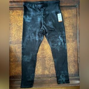 Jockey High Waisted Black Marble 7/8 Leggings, Size L